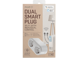 Enchufe inteligente - Muvit iO Doble, Con monitor de energía, Compatible con Alexa y Google Assistant, Blanco