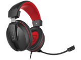 Auriculares gaming - Red Level Pro Estéreo, Para PS4, PS5, Rojo y negro