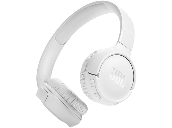 Auriculares inalámbricos - JBL Tune 520BT, Bluetooth 5.3, Autonomía 57 horas, Plegables, Blanco