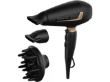 Secador - Rowenta Pro Expert CV8840F0, 2200 W, Motor AC, Tecnología iónica, 3 temperaturas, 2 velocidades, Negro y cobre