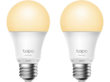 Bombilla inteligente - TP-Link Tapo L510E, 2 unidades, WiFi, Control por voz, Luz cálida, Regulable, Blanco