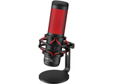 Micrófono - HyperX QuadCast, USB, Para PC/PS5/PS4/Mac, Sensibilidad  -36 dB, Rojo y Negro