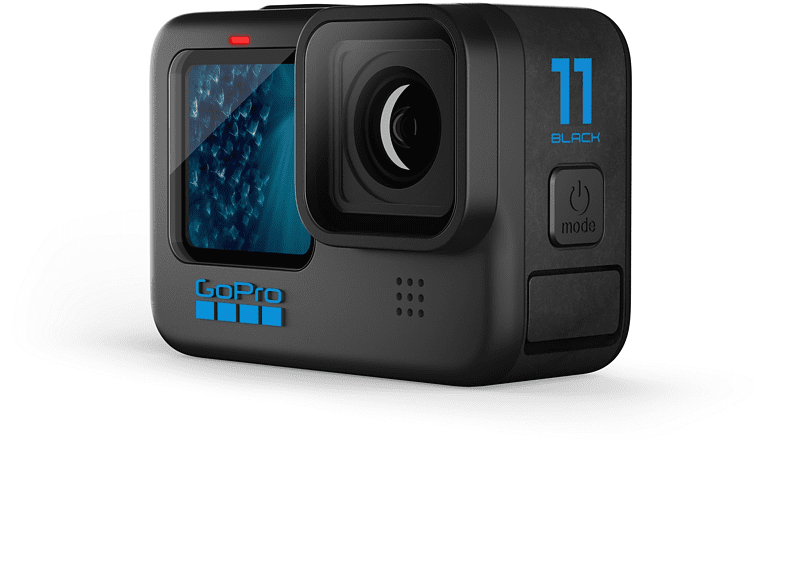 Cámara deportiva - GoPro Hero 11 Black, 5.3K, 24.7 MP, SuperFoto, HDR, HyperSmooth 5.0, Slo-Mo x8, Sumergible 10m, Negro