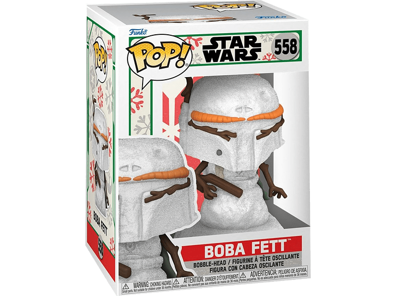 Figura - Funko POP! Star Wars Holiday: Snowman Boba Fett, Vinilo, 9.5 cm