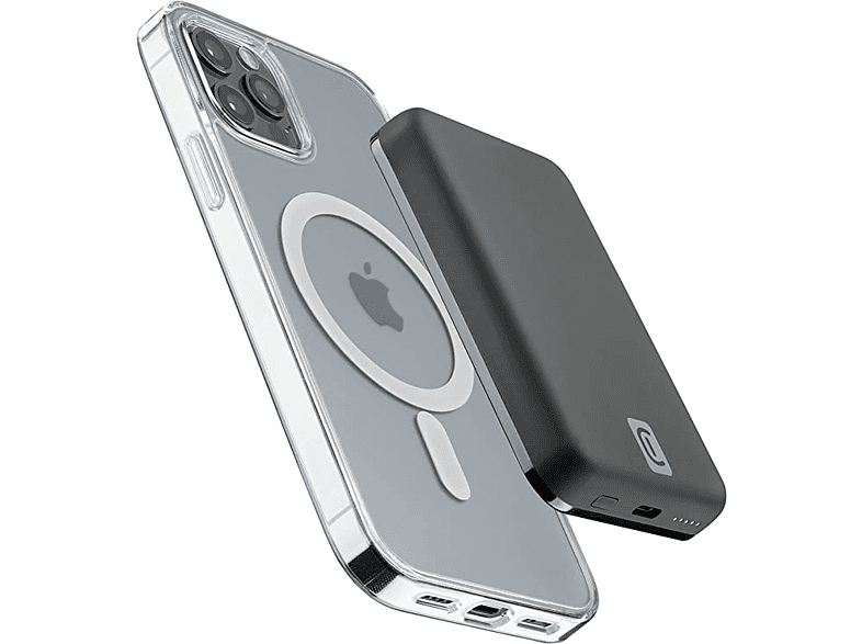 PowerBank - CellularLine MAG 5000, Para Apple, 18 W, MagSafe, USB - C, Negro