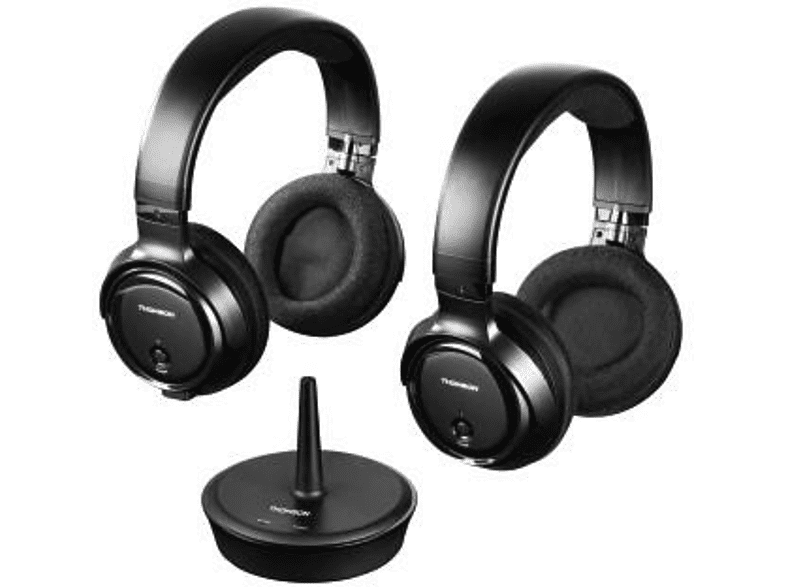 Auricular - Thomson WHP 3203 D Negro Circumaural Diadema Alámbrico/Inalámbrico