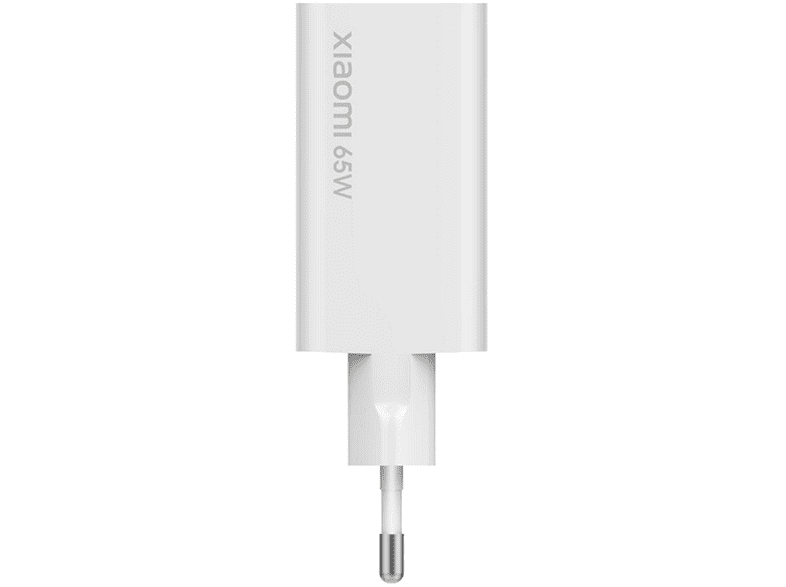 Cargador - Xiaomi Mi 65W Fast Charger, Universal, Tecnología GaN, Carga rápida 65 W, Blanco