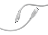 Cable USB - CellularLine Soft, USB-C to USB-C, 1'20 m, Blanco