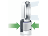 Purificador de aire - Dyson HP00 Pure Hot+Cool, 3 en 1: Purifica, Ventila y Calienta, Oscilación 70º, HEPA 360º Glass