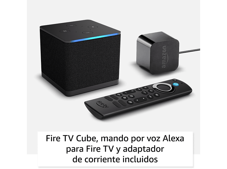 Reproductor multimedia - Amazon Fire TV Cube (2022), Streaming, Control por Voz a través de Alexa, WiFi 6, Ultra HD 4K, Black