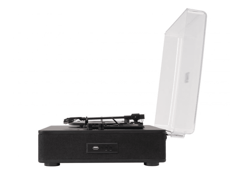 Tocadiscos - Fonestar VINYL-25AMP, Sistema de audio Hi-Fi, USB/MP3, Servo motor CC, Negro