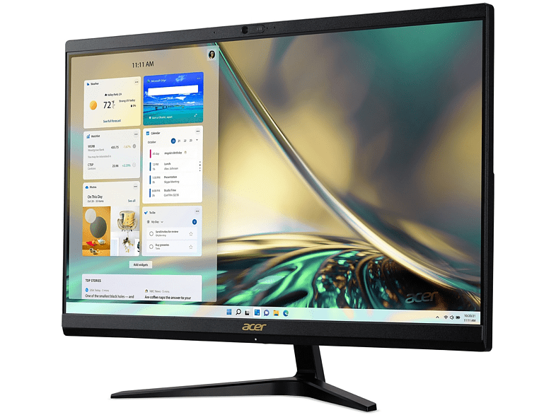 All in one - Acer Aspire C24-1700, 23.8 Full HD, Intel® Core™ i3 1215U, 8GB RAM, 512GB SSD, Iris® Xe Graphics, Sin sistema operativo, Black