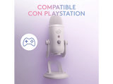 Micrófono - Blue Yeti Premium Aurora Collection, USB, Blue VO!CE, PC/PlayStation, Blanco