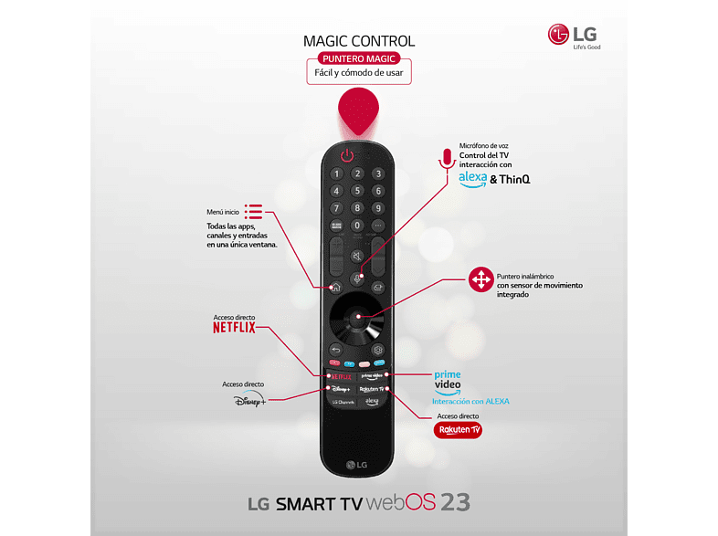 TV QNED 55 - LG 55QNED826RE, UHD 4K, Inteligente α7  4K Gen6, Smart TV, DVB-T2 (H.265), Grafito