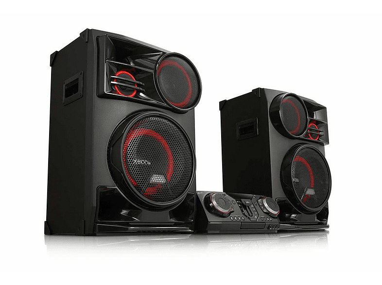 Sistema de altavoces - LG CL98, 3500 W, luces LED, Función Karaoke, Party Wireless, Bluetooth, Negro