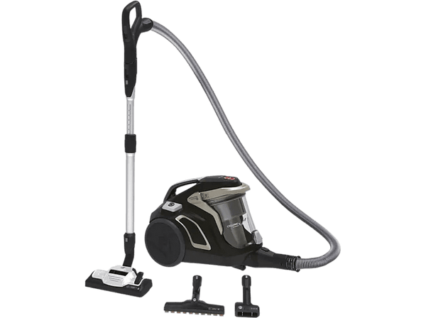 Aspirador sin bolsa - Hoover H-POWER HP720PET, 850W, 2l, Filtro Hepa, Cepillo mascota, 68dB, Dorado