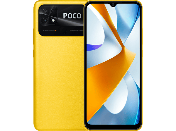 Móvil - POCO C40, Amarillo POCO, 64 GB, 4 GB RAM, 6.71" HD+, Procesador JLQ JR510 2.0 GHz, 6000 mAh, Android