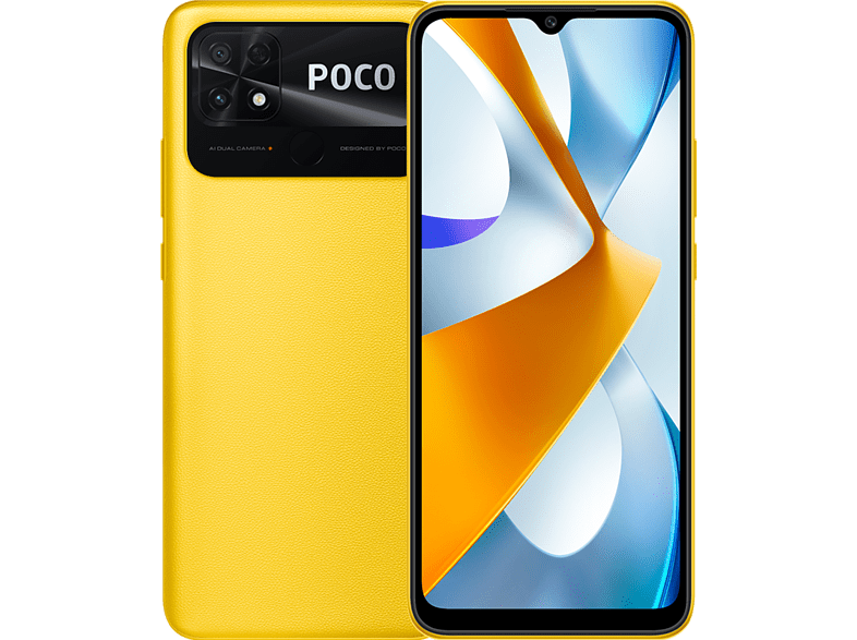 Móvil - POCO C40, Amarillo POCO, 64 GB, 4 GB RAM, 6.71 HD+, Procesador JLQ JR510 2.0 GHz, 6000 mAh, Android