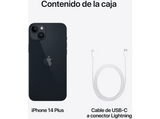 Apple iPhone 14 Plus, Medianoche, 256GB, 5G, 6.7  Pantalla Super Retina XDR, Chip A15 Bionic, iOS