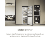Frigorífico combi - Haier 2D HDW3620DNPD, 377L, Total No Frost, 200cm, Motor Inverter, Wi-Fi, Botellero, Dark Inox