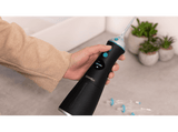 Irrigador - Cecotec Bamba ToothCare 1100 Jet Liberty, 6 Boquillas, 8 Ajustes de presión, 10-115 psi, Negro