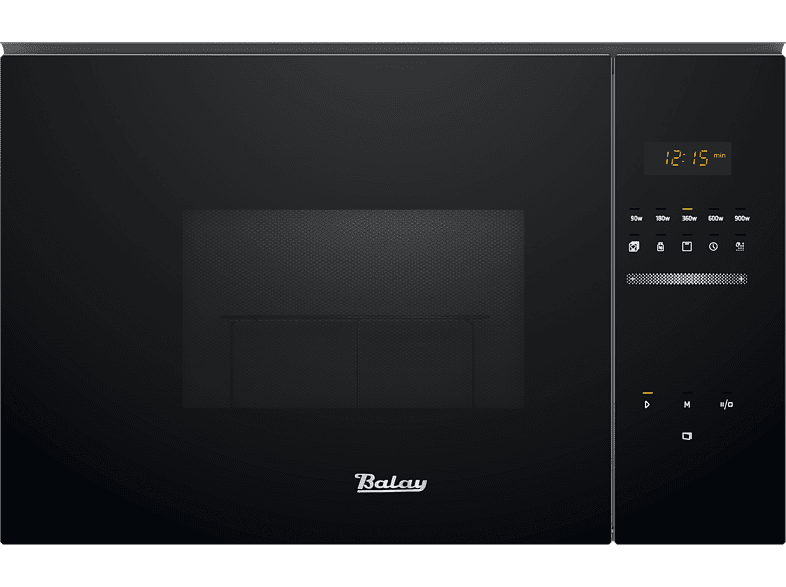 Microondas integrable - Balay 3CG5175N3, 900 W, 5 potencias, 25 l, Negro