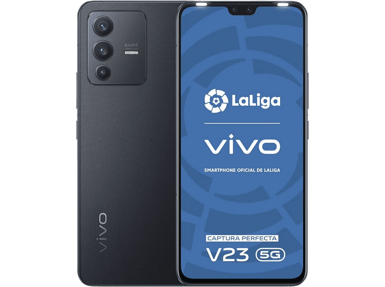 Móvil - vivo V23, Stardust Black, 256 GB, 12 GB RAM, 6.44  FHD+, MediaTek Dimensity 920, 4200 mAh, Android 12