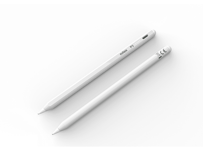 Stylus pen - Nilox NXPEN01, Lápiz táctil, Para Tablet/ Notebook, USB-C, Blanco