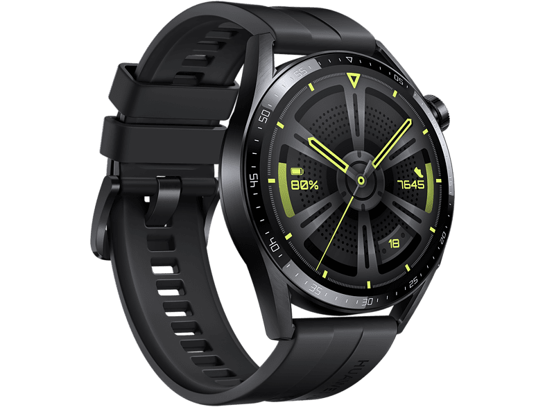 Smartwatch - Huawei New Active Watch GT 3, 46 mm, 14 días, Ritmo cardiaco 24h, SPo2, IA+100 deportes, GPS, 5 Atm, Negro