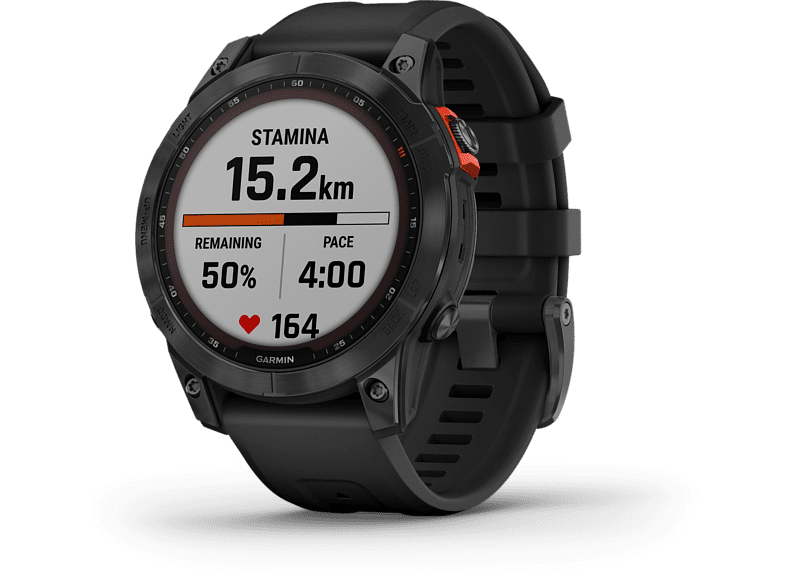 Reloj deportivo - Garmin Fēnix 7 Solar, Negro, 125-208 mm, 1.3, 18 días, PowerGlass™ (Carga Solar), WiFi
