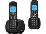 Teléfono - Alcatel XL535, 2 unidades, Función manos libres, Negro, 3 teclas memoria directa, Función alarma