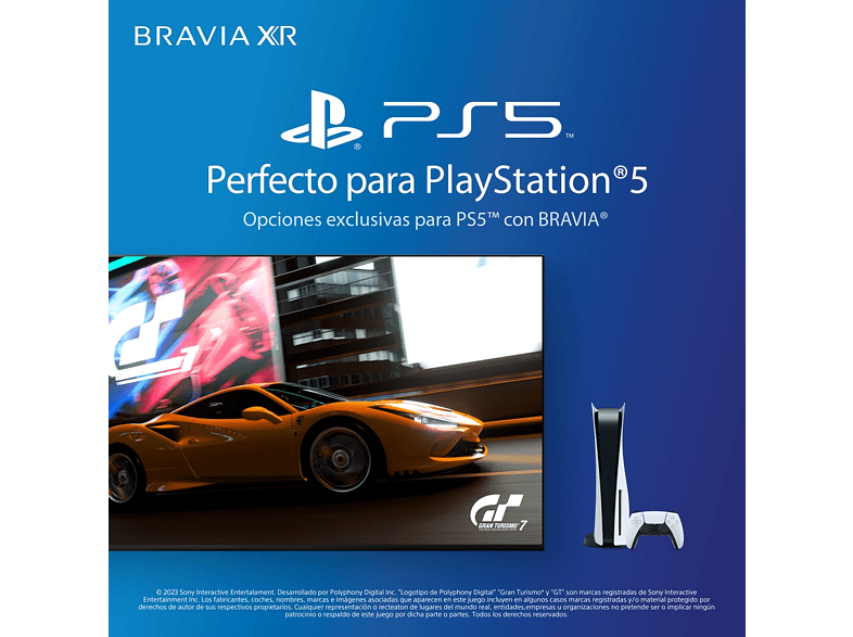 TV OLED 65 - Sony BRAVIA XR 65A80L, 4K HDR 120, HDMI 2.1 Perfecto PS5, Smart TV (Google TV), Alexa, Siri, Bluetooth, Chromecast, Eco, Diseño Elegante