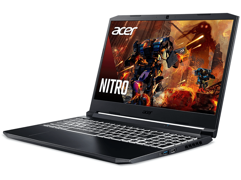 Portátil gaming - Acer AN515-57, 15.6 Full HD, Intel® Core™ i5-11400H, 8GB RAM, 512GB SSD, GeForce RTX™ 3050Ti, Sin sistema operativo