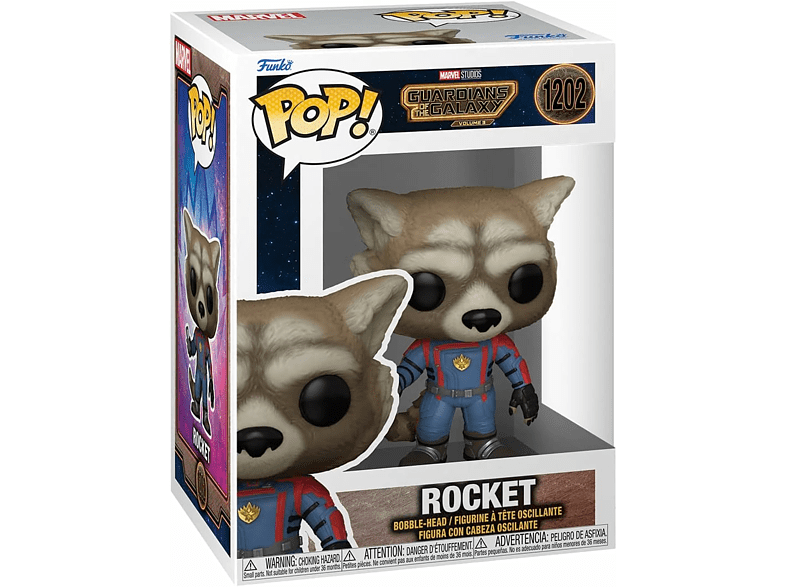 Figura - Funko Pop! Guardianes de la Galaxia 3: Rocket Raccoon, Vinilo