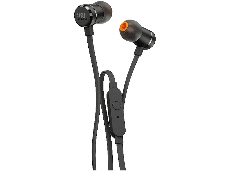 Auriculares Botón - JBL T290, Micrófono, Control remoto, Negro