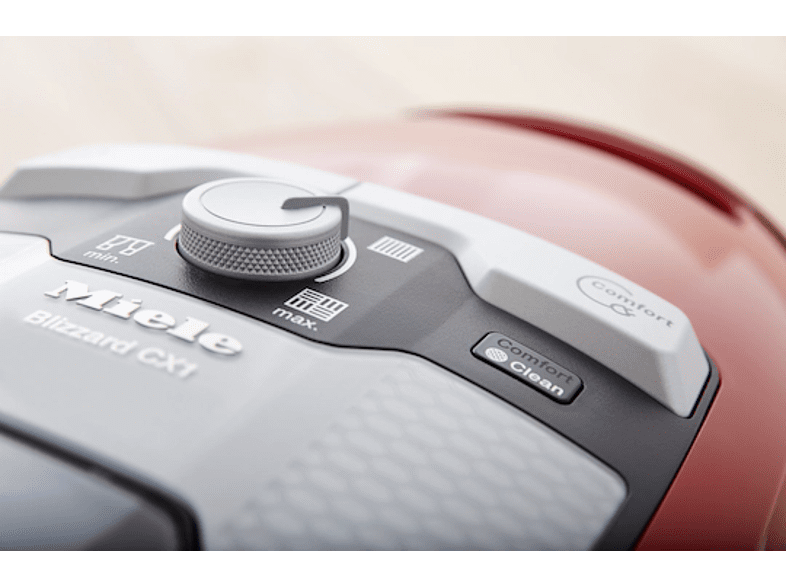 Aspirador sin bolsa - Miele Blizzard CX, 890 W, 2 l, Autolimpieza, 100 km/h,  Rojo