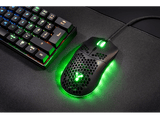Ratón gaming - ISY IGM 4000 Ultralight RGB, Por cable, 7200 ppp, Scroll, Negro