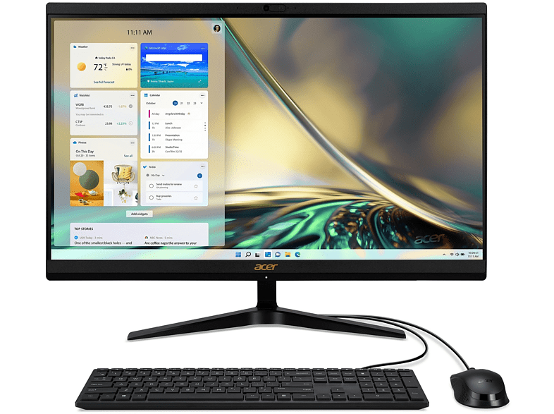 All in one - Acer Aspire C24-1700, 23.8 Full HD, Intel® Core™ i3 1215U, 8GB RAM, 512GB SSD, Iris® Xe Graphics, Sin sistema operativo, Black