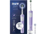 Cepillo eléctrico - Oral-B Vitality Pro, Con 2 Cabezales, Diseñado Por Braun, Morado