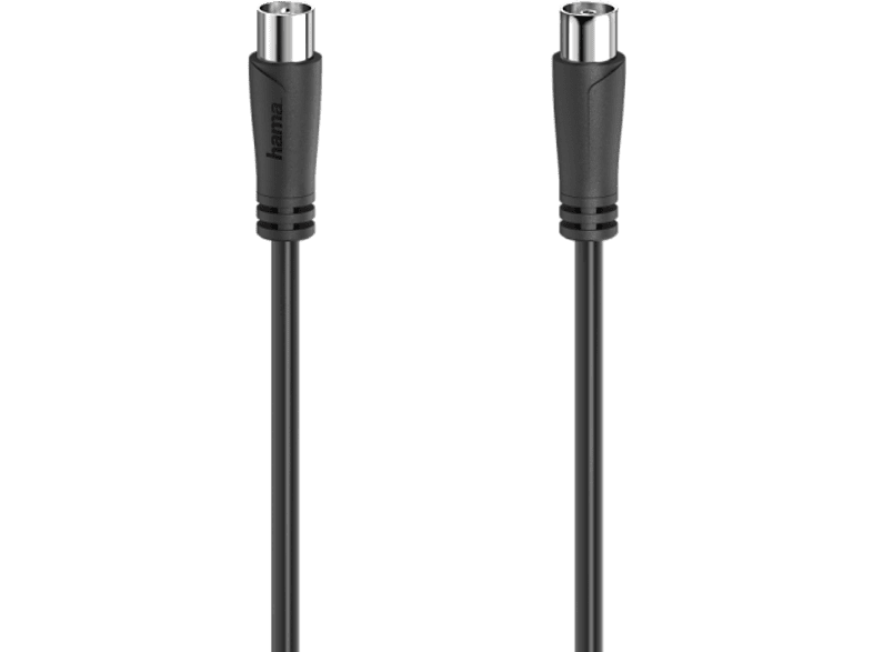 Cable de antena - Hama 00205052, Coaxial, 90 dB, 1.5 m, Negro