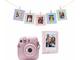 Accesorio cámara instantánea - Fujifilm Kit Instax Mini 12, Funda, 10 sobres, Cuerda,  Rosa