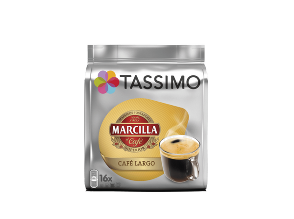 Cápsulas monodosis - Tassimo MARCILLA, Café Largo, 16 cápsulas
