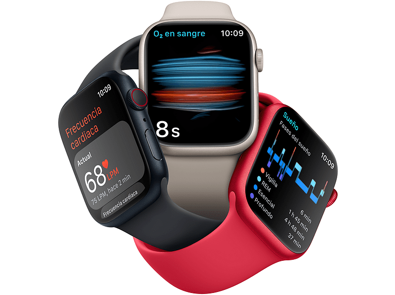 Apple Watch SE (2022), GPS+CELL, 45 mm,  Caja de acero inoxidable, Vidrio delantero Ion-X, Correa Milanese loop plata
