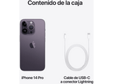 Apple iPhone 14 Pro, Púrpura, 256 GB, 5G, 6.1, Pantalla Super Retina XDR, Chip A16 Bionic, iOS