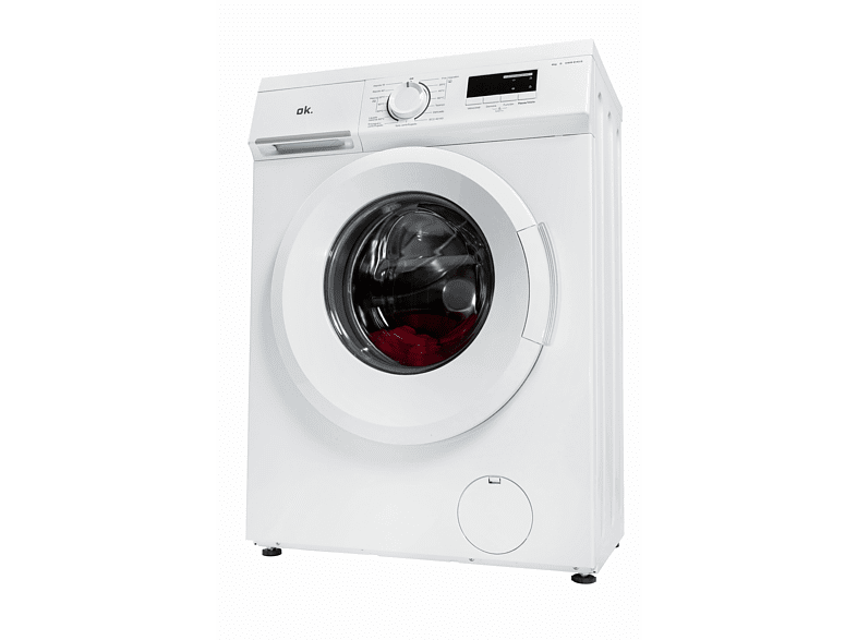 Lavadora carga frontal - OK OWM 6143 D, 6 kg, 15 Programas, Bloqueo, Acero inoxidable, Con 1000 rpm, Blanco