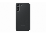 Funda - Samsung Led View Cover,Tapa de libro, Para Samsung Galaxy S22+, TPU, Iconos LED, Negro, Revestimiento antimicrobiano