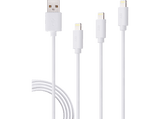 Cable USB - ISY IZB-533, Lightning, Para Apple, Pack 3 cables (0,6m, 1m, 2m), Blanco
