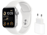APPLE Watch SE (2022), GPS, 44 mm, Caja de aluminio, Vidrio delantero Ion-X + Adaptador de corriente, USB-C de 20 W