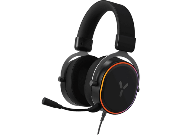 Auriculares gaming - ISY IGH-3000, RGB, Ultraligeros, Supraaurales, PS4, PS5, Nintendo Switch, Negro