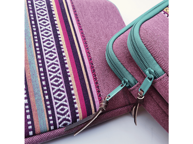 Funda tablet - VamVam Cereza, Universal, Hasta 11 , Cierre con cremallera, Multicolor